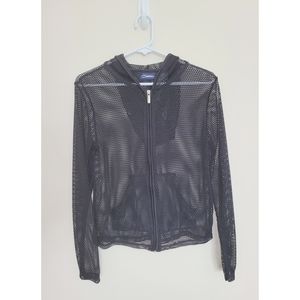 Catalina Swim cover mesh hoodie black